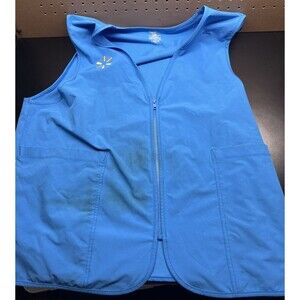Walmart Employee Vest Adult XL Blue Full Zip Sleeveless Associate Uniform